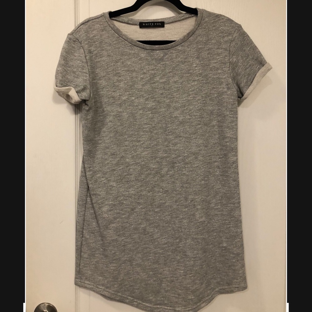 White Fox Boutique French Terry Sweatshirt Dress